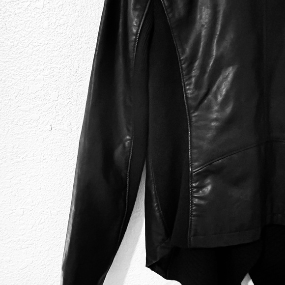 BlankNYC Vegan Leather Jacket with Knit Drape, size M, perfect condition - Picture 10 of 14